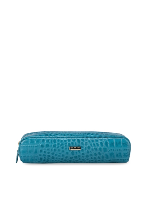 

Da Milano Blue Textured Leather Travel Pouch