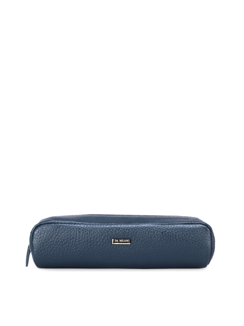 

Da Milano Blue Textured Leather Travel Pouch