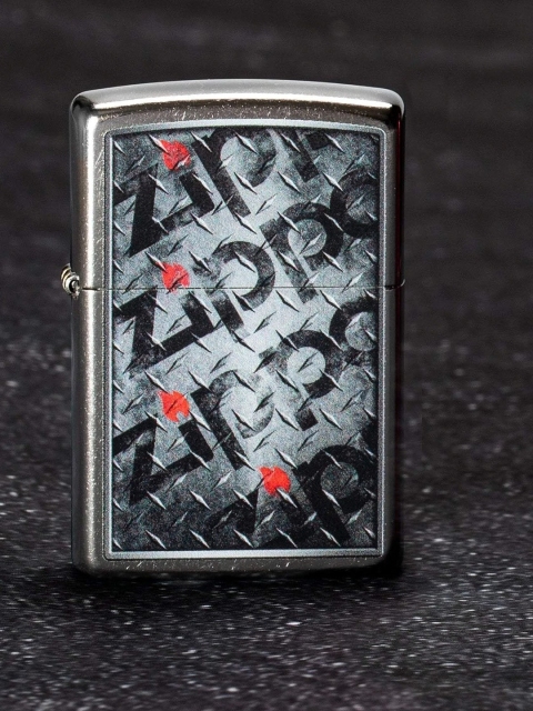 

Zippo Grey Diamond Plate Design Pocket Lighter