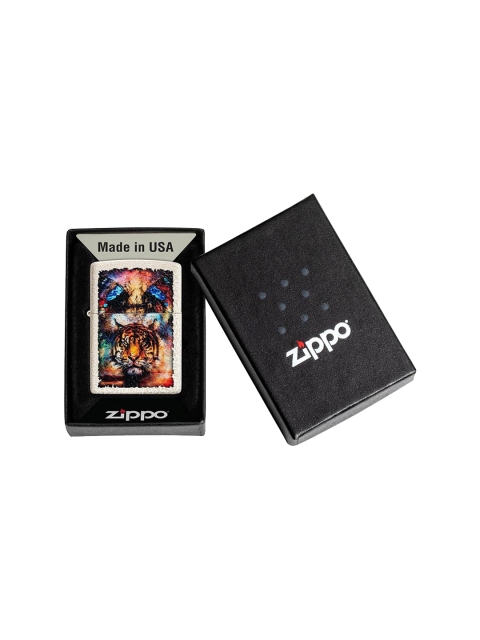 

Zippo Off White Multi Fierce Bengal Tiger Design Pocket Lighter