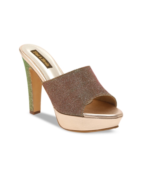 

Flat n Heels Women Copper-Toned Block Heels