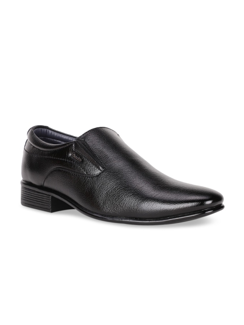 

Bata Men Black Solid Formal Slip-Ons