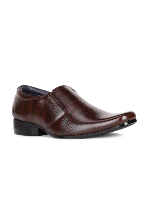 

Bata Men Brown Solid Formal Slip-Ons