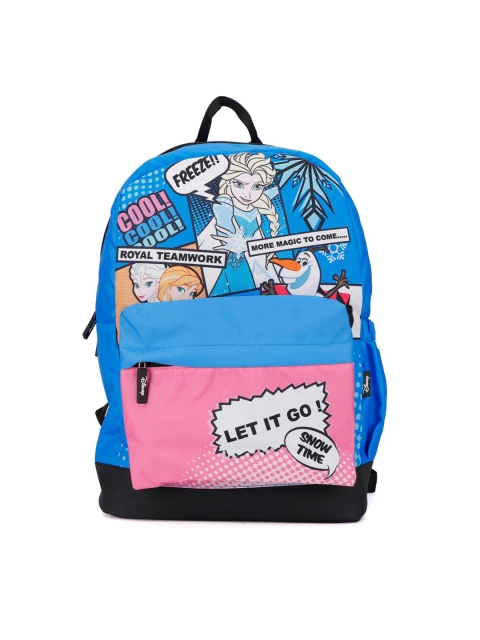 

Disney Girls Blue & White Graphic Printed 17 Inch Backpack