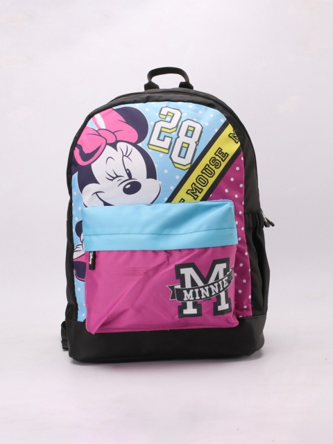 

Disney Girls Blue & Pink Minnie Mouse Printed Backpack