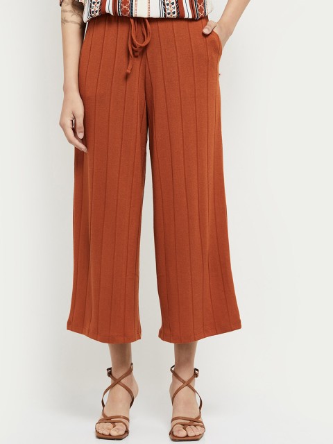 

max Women Rust Culottes Trousers