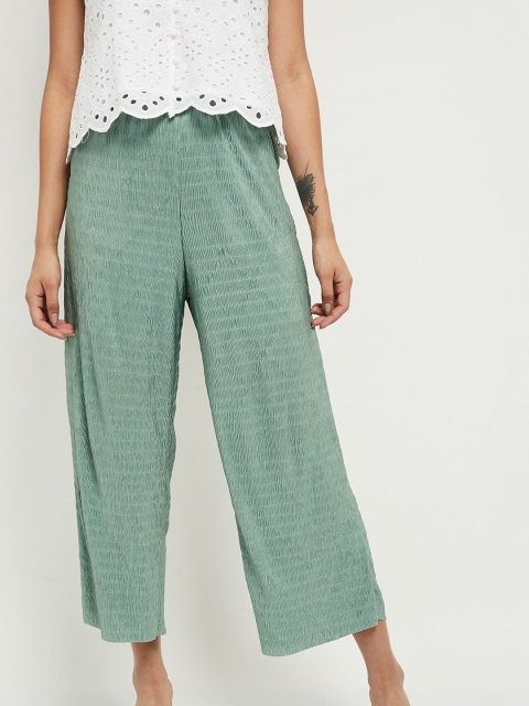 

max Women Green Trousers