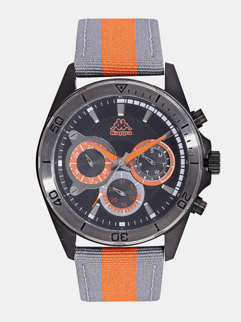 

Kappa Men Black Multifunction Dial Watch KP-1403M-D
