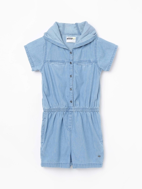 

Fame Forever by Lifestyle Girls Blue Solid Cotton Dungarees