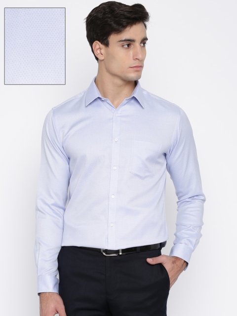 

Park Avenue Men Blue Super Slim Fit Self-Design Casual Shirt