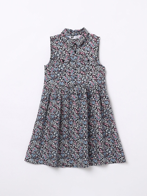 

Fame Forever by Lifestyle Navy Blue & Pink Floral Dress