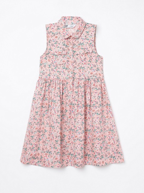 

Fame Forever by Lifestyle Pink Floral A-Line Dress