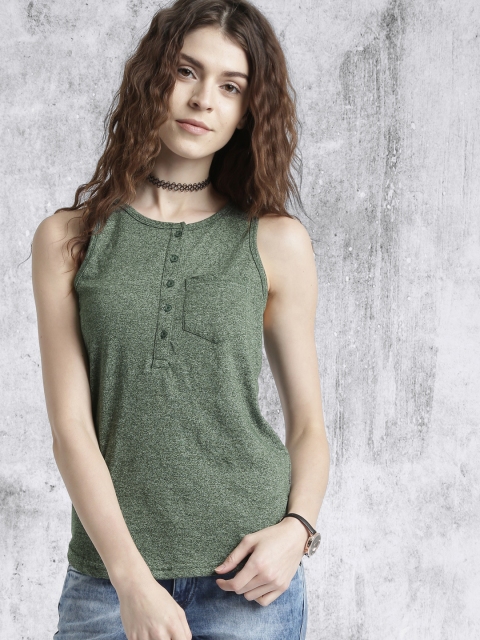 

Roadster Women Green Tank Top