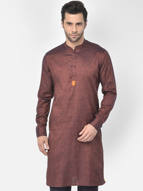 

DEYANN Men Copper-Toned Cotton Kurta