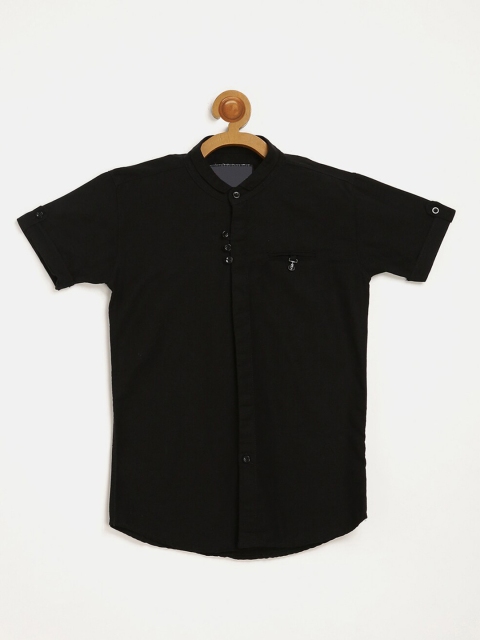 

V2 Value & Variety Boys Black Cotton Casual Shirt