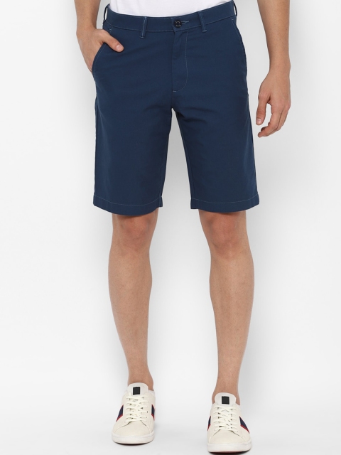 

Allen Solly Men Navy Blue Slim Fit Pure Cotton Shorts