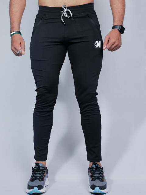 

JACKDANZA Men Black Solid Track Pant