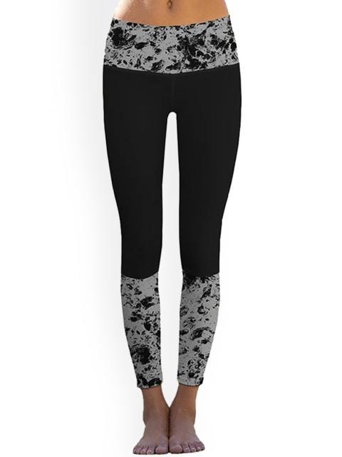 

La Aimee Women Black & Grey Printed Tights
