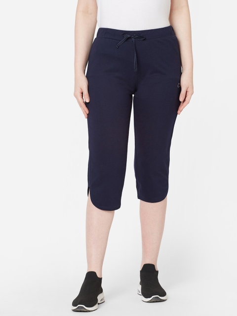 

Sweet Dreams Women Navy Blue Solid Cotton Capris