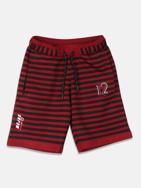 

Monte Carlo Boys Maroon & Black Striped Shorts
