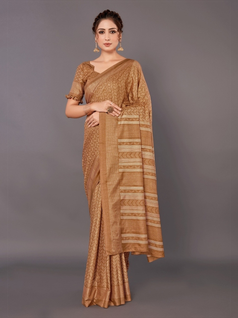 

KALINI Brown Silk Blend Saree
