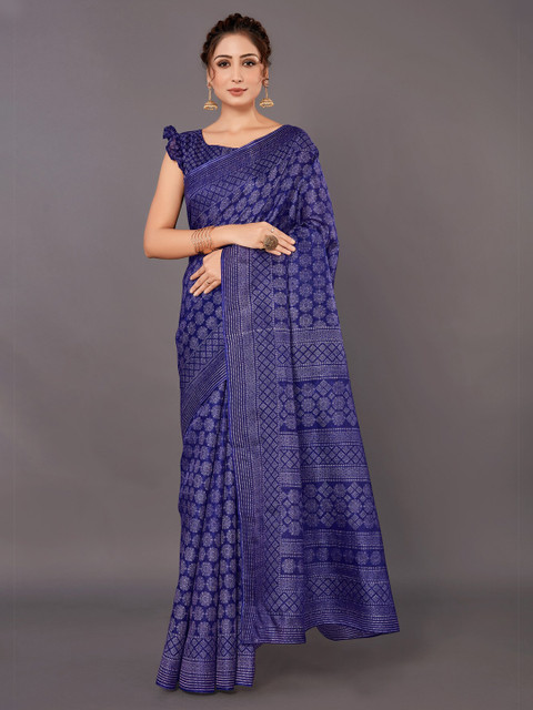 

KALINI Blue Silk Blend Saree