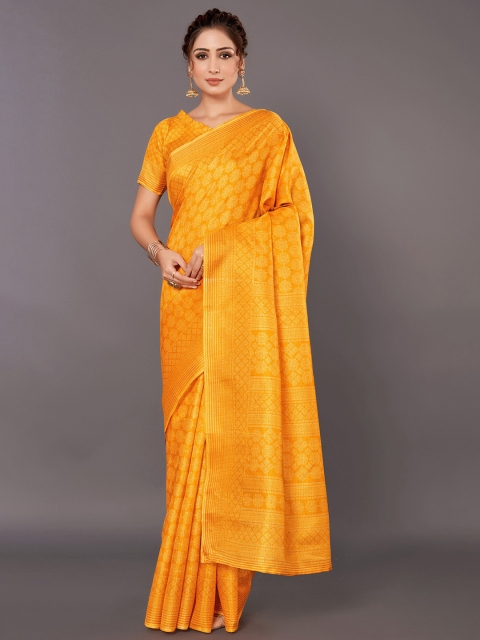 

KALINI Mustard Silk Blend Saree