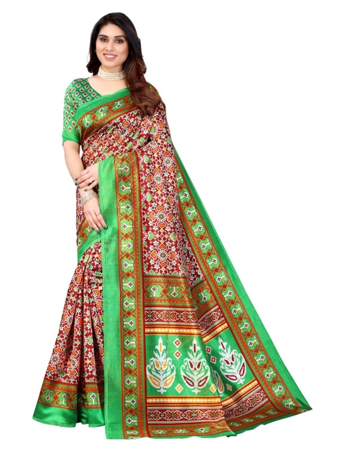

KALINI Maroon & Green Art Silk Saree