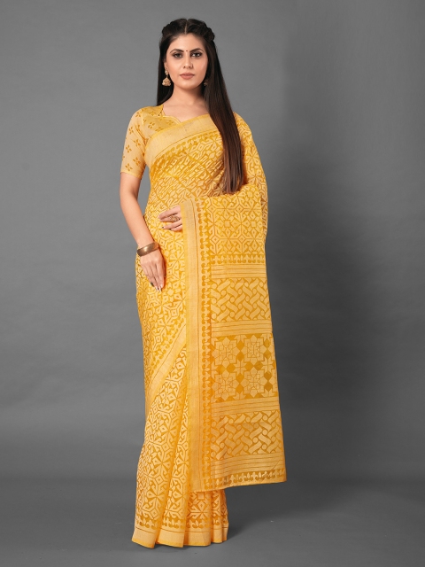 

KALINI Yellow Brasso Saree