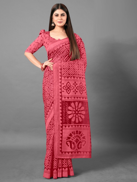 

KALINI Magenta Printed Brasso Saree