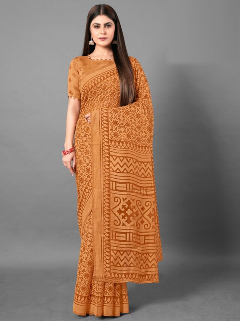 

KALINI Mustard Brasso Saree