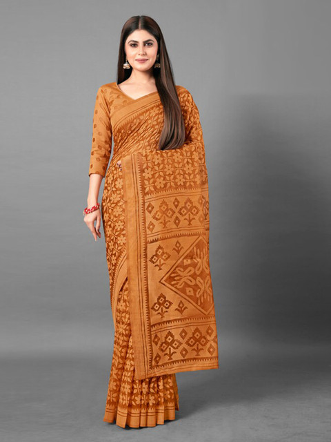 

KALINI Mustard Yellow Floral Printed Saree