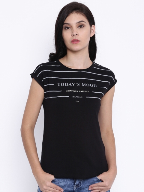 

Deal Jeans Black Printed Top