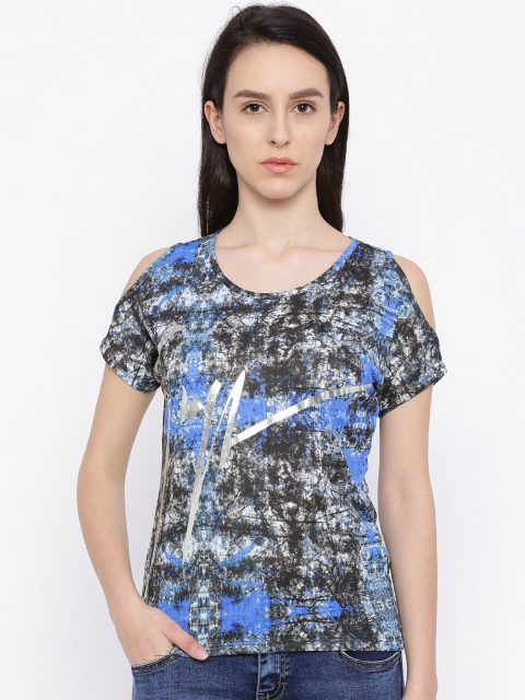 

Deal Jeans Black & Blue Printed Top