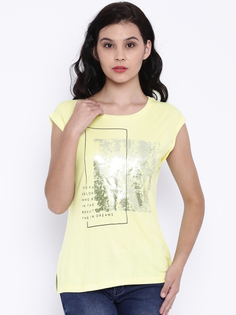 

Deal Jeans Women Yellow Printed Top