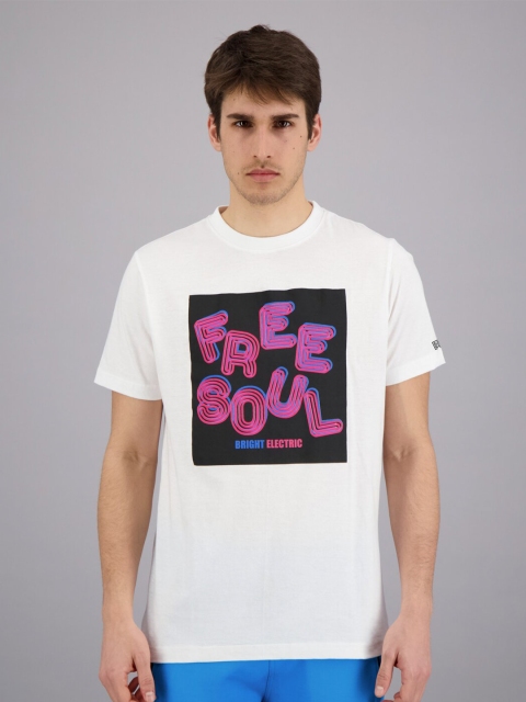 

FREESOUL Men White Typography Printed T-shirt
