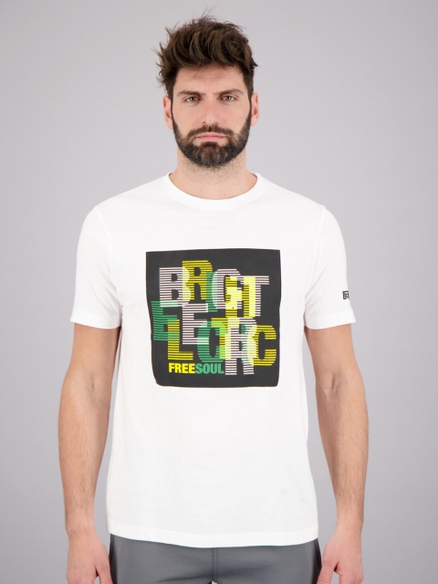 

FREESOUL Men White Typography Printed T-shirt