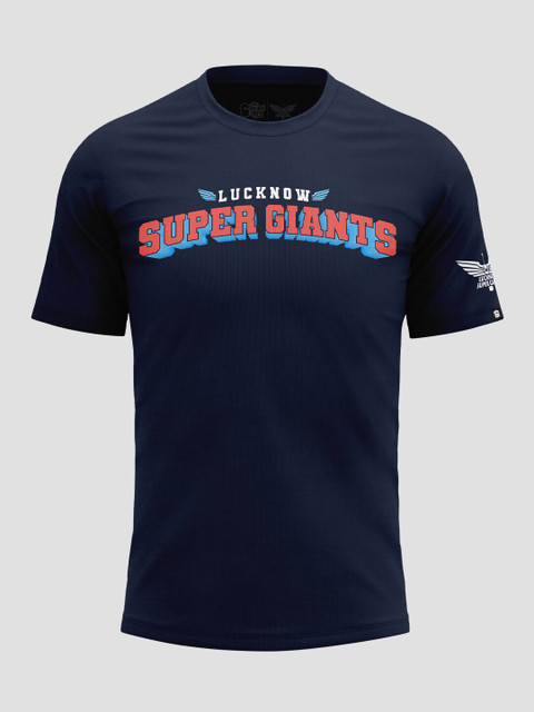 

The Souled Store Men Navy Blue Typography Printed Applique T-shirt