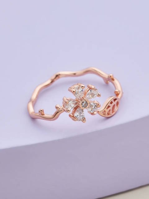 

Kushal's Fashion Jewellery Rose Gold Plated Ring