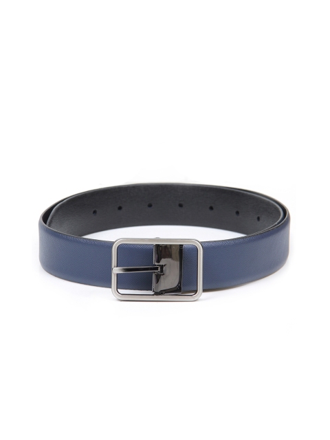

thickskin Men Blue Textured Leather Reversible Formal Belt