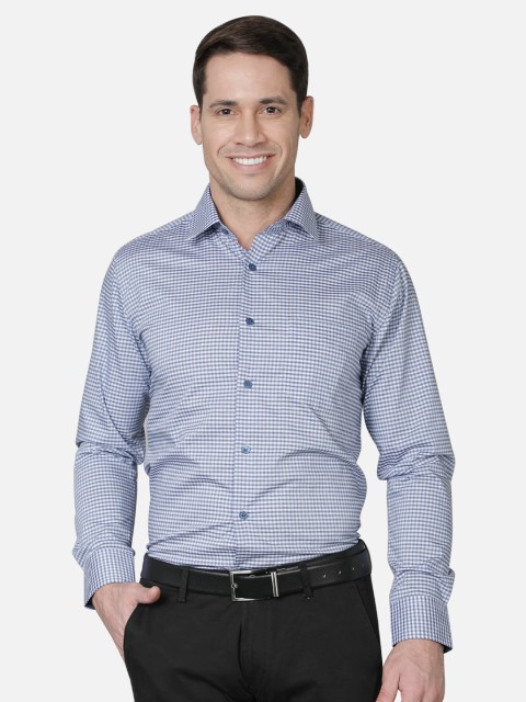 

Callino London Men Blue Checked Casual Shirt