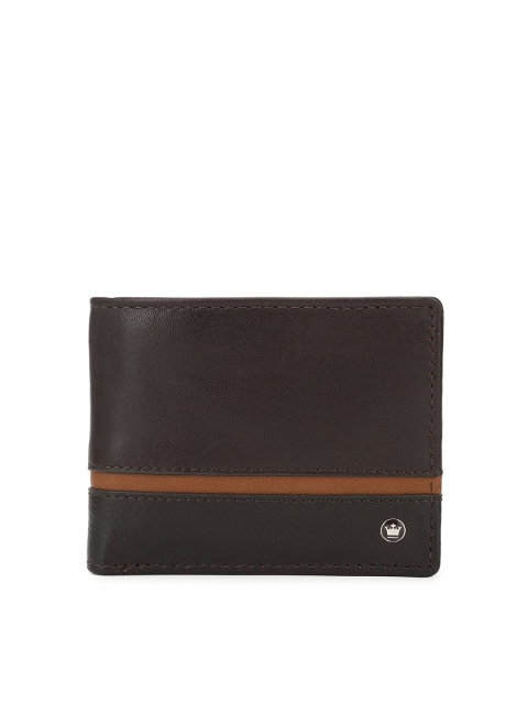 

Louis Philippe Men Brown Textured Leather Two Fold Wallet