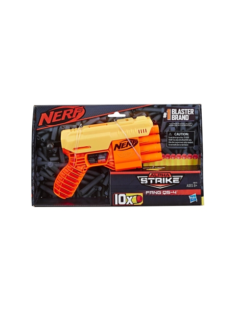 

NERF Kids Orange & Yellow Alpha Strike Fang Qs-4 Blaster With 10 Darts