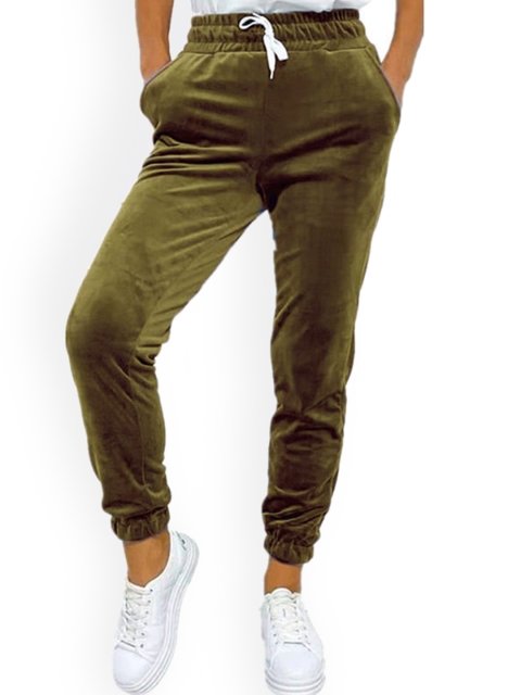 

La Aimee Women Lovely Olive Solid Trousers