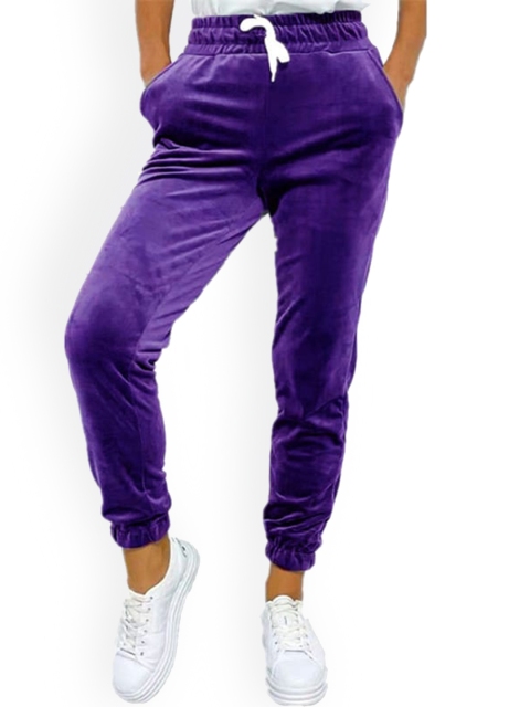 

La Aimee Women Elegant Purple Solid Trousers