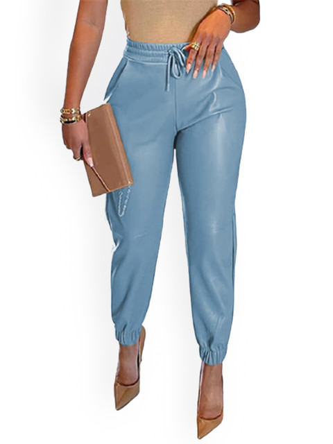 

La Aimee Women Stunning Blue Solid Trousers