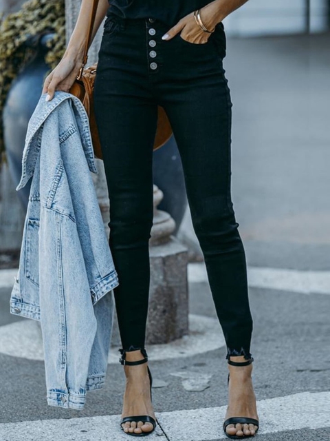 

La Aimee Women Stylish Black Solid Trousers