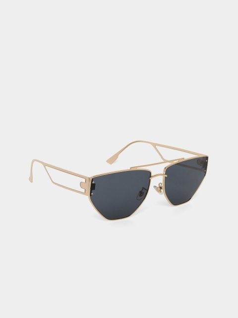 

20Dresses Women Black Lens & Gold-Toned Aviator Sunglasses SG0572