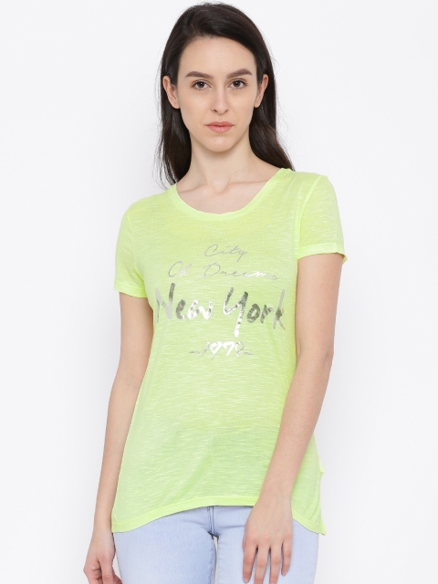 

Deal Jeans Women Lime Green Printed Top