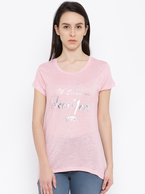 

Deal Jeans Women Pink Printed Top